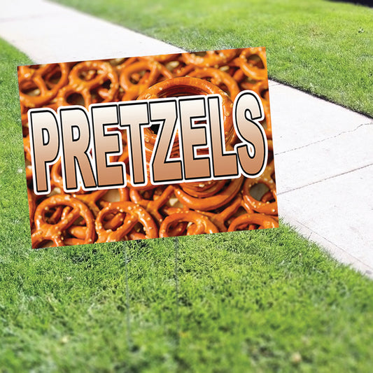 Pretzels Coroplast Yard Sign