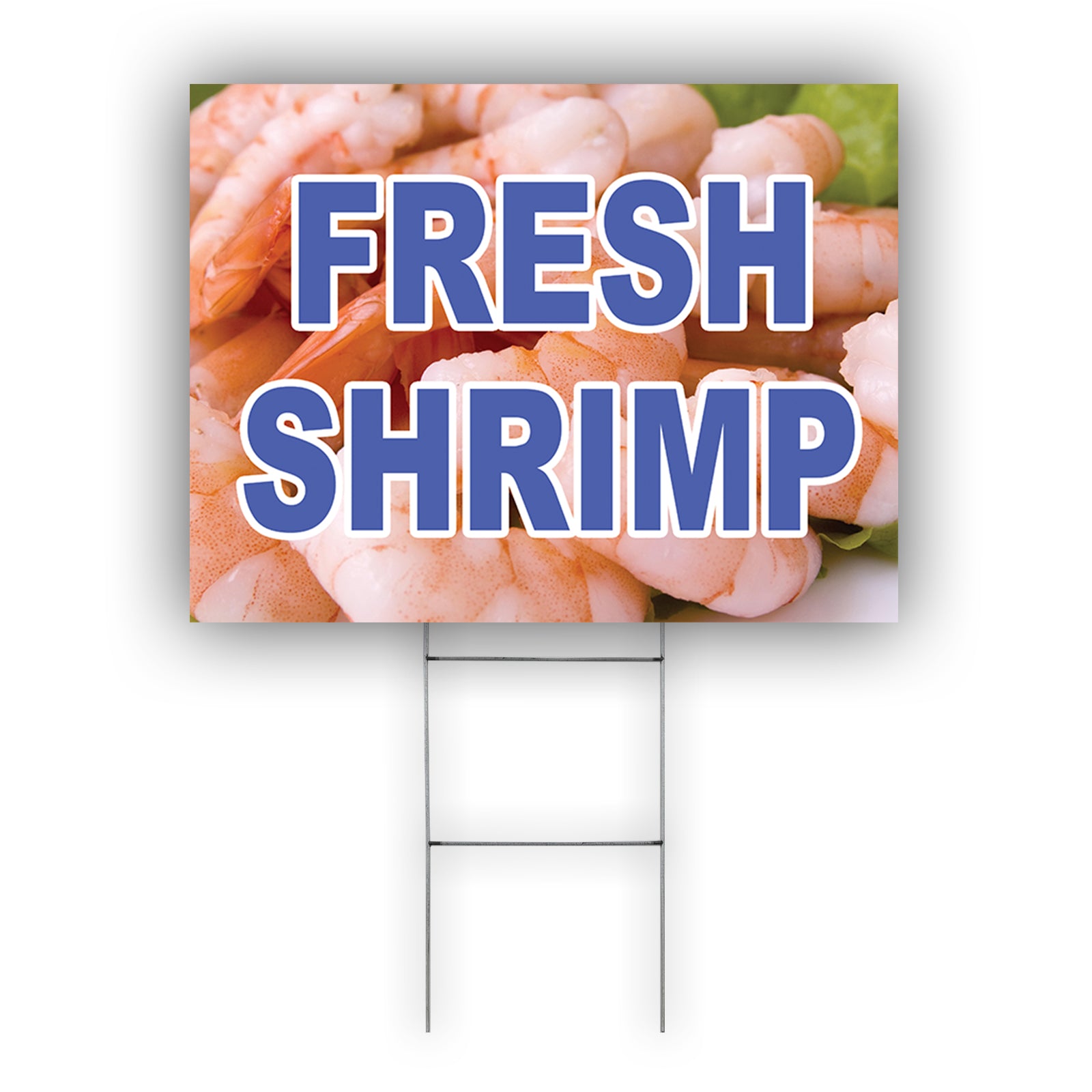 Fresh Shrimp Coroplast Yard Sign