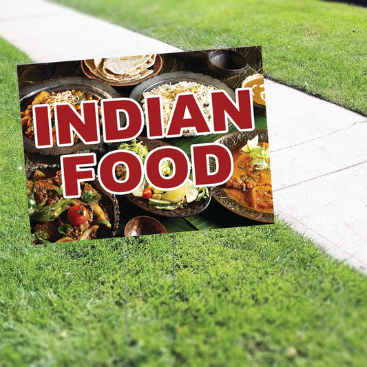 Indian Food Coroplast Yard Sign