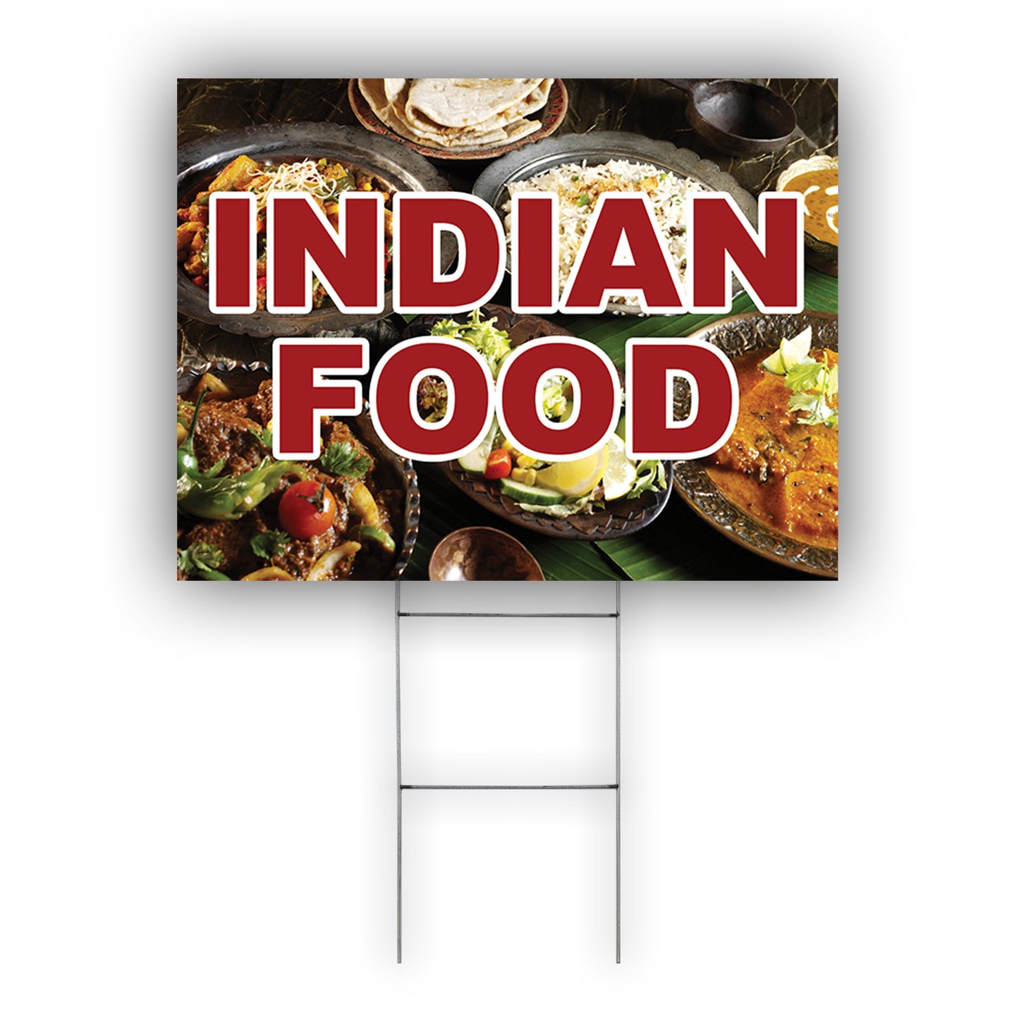 Indian Food Coroplast Yard Sign