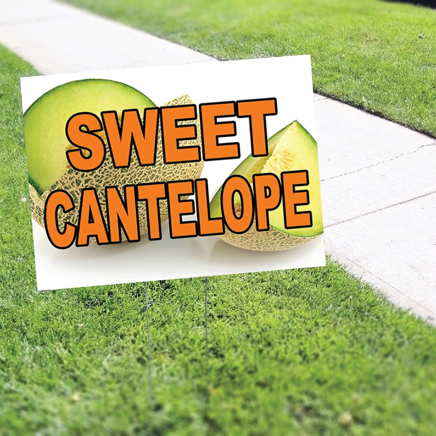 Sweet Cantelope Coroplast Yard Sign