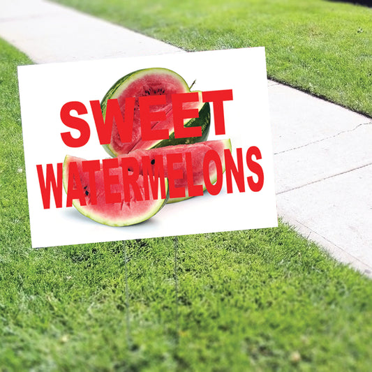 Sweet Watermelon Coroplast Yard Sign