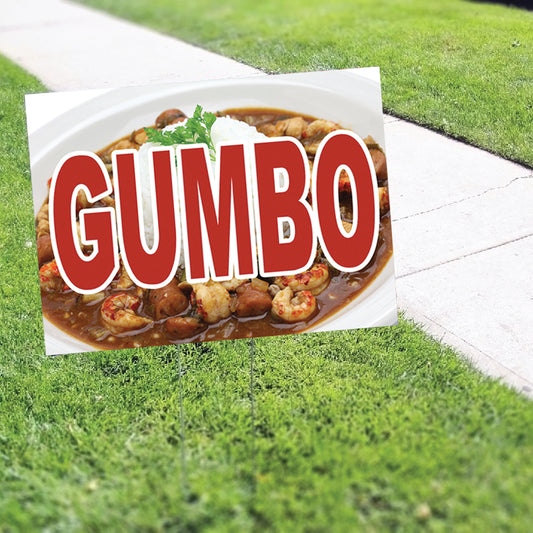 Gumbo Coroplast Yard Sign