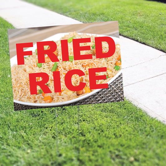 Fried Rice Coroplast Yard Sign