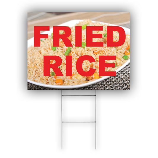 Fried Rice Coroplast Yard Sign