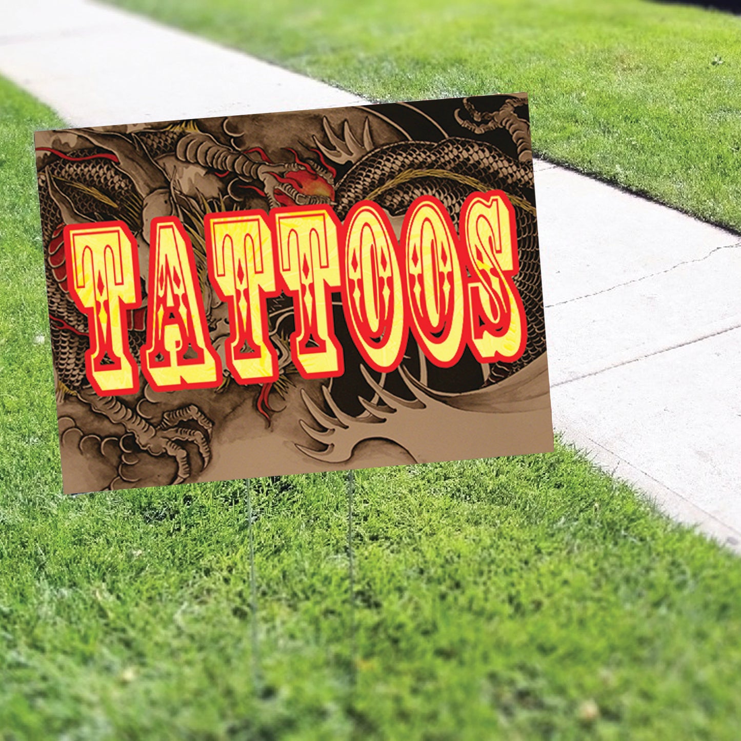 Tattoos Coroplast Yard Sign