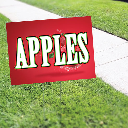 Apple Coroplast Yard Sign