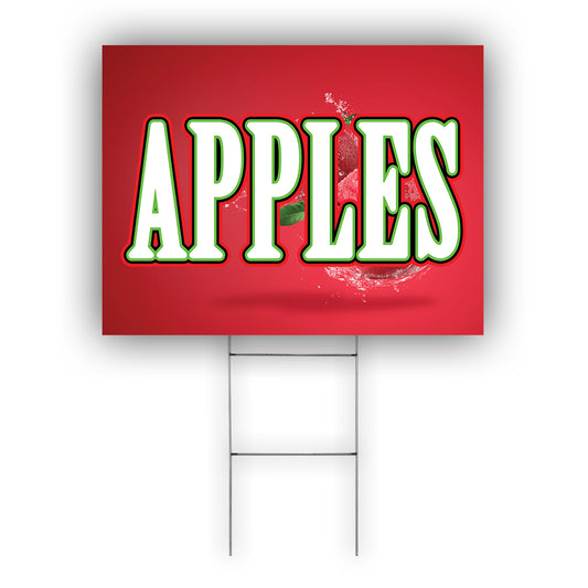 Apple Coroplast Yard Sign