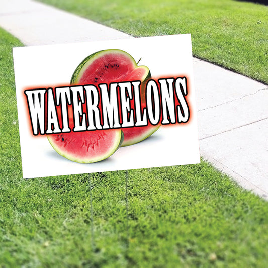 Watermelon Coroplast Yard Sign