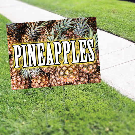 Pineapple Coroplast Yard Sign