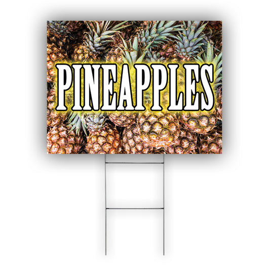 Pineapple Coroplast Yard Sign