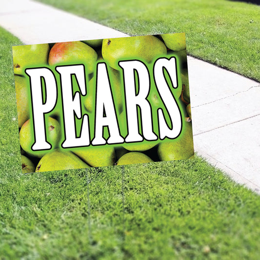 Pears Coroplast Yard Sign