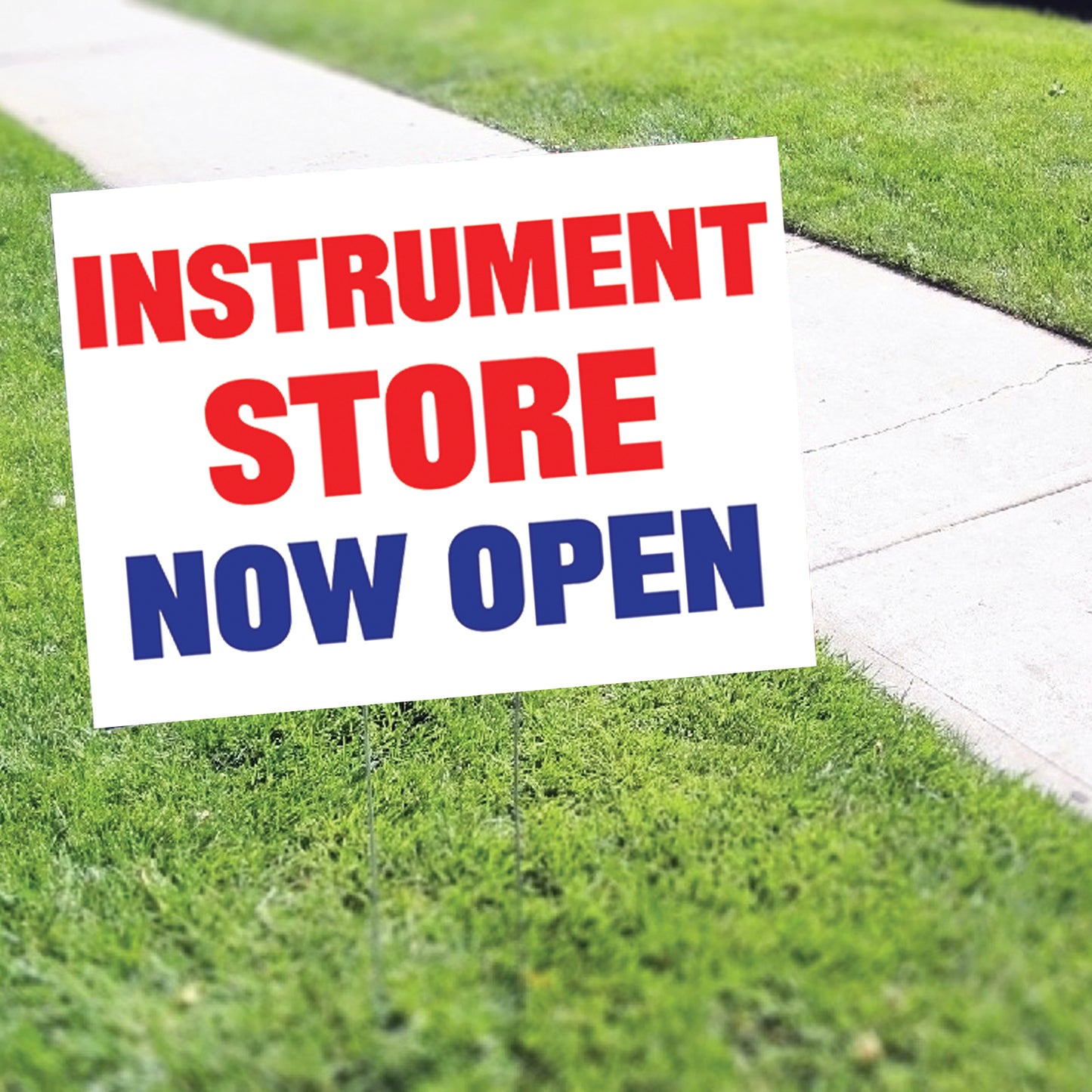 Instrument Store Now Open Coroplast Yard Sign