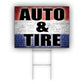 Auto And Tyre Coroplast Yard Sign