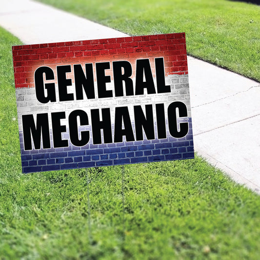 General Mechanic Coroplast Yard Sign