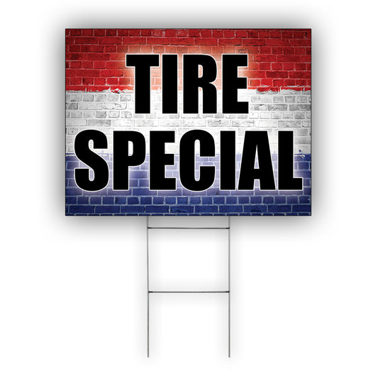 Tire Specialist Coroplast Yard Sign
