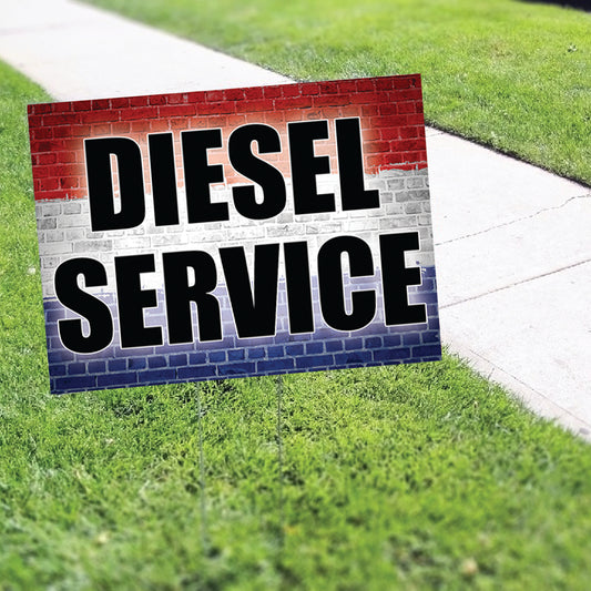 Diesel Service Coroplast Yard Sign
