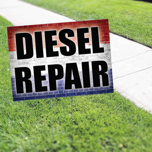 Diesel Repair Coroplast Yard Sign