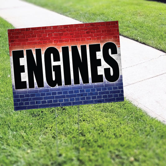 Engines Coroplast Yard Sign