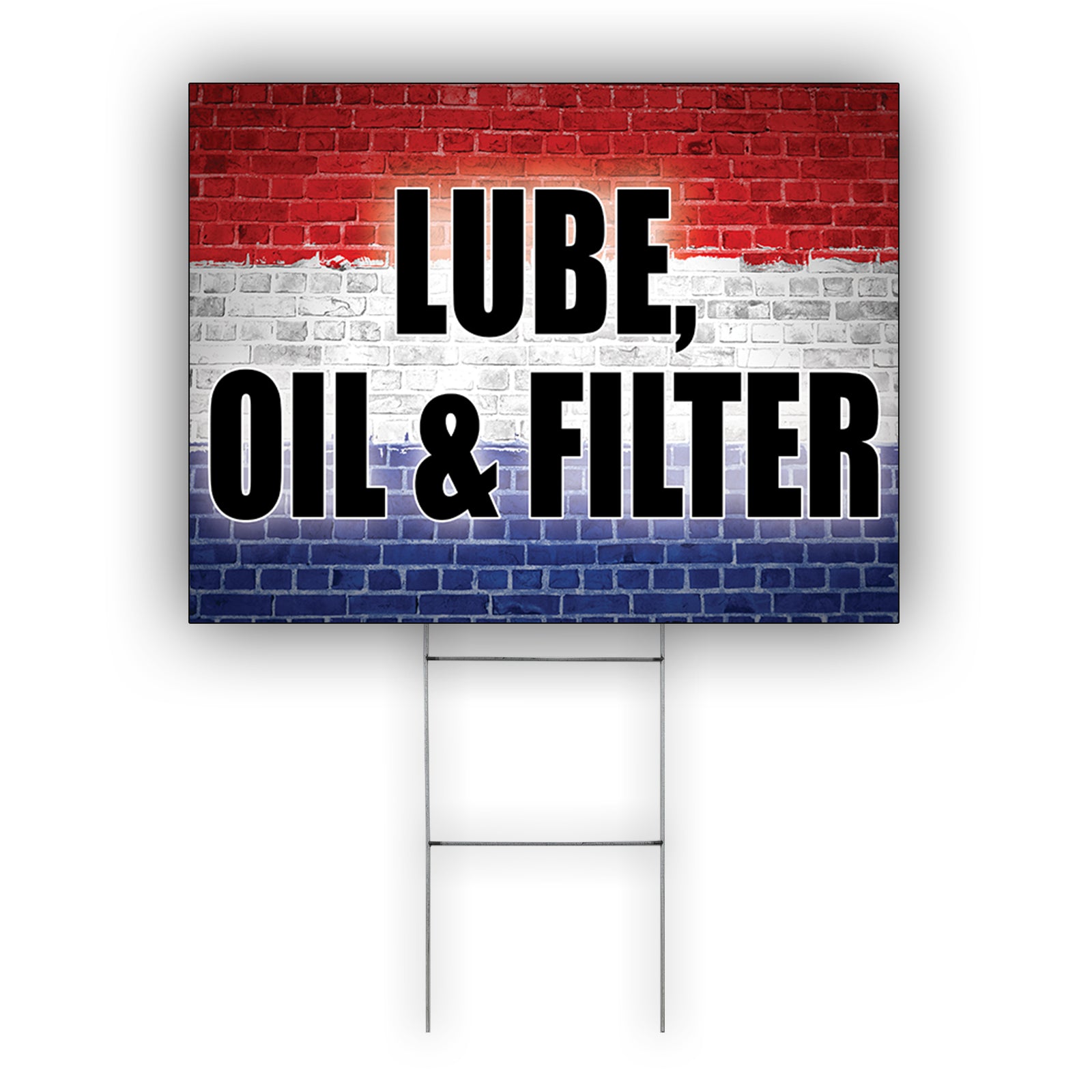Lube oil And Filter Coroplast Yard Sign – Sign Fever