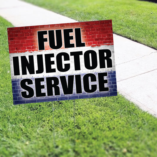 Fuel Injector Service Coroplast Yard Sign