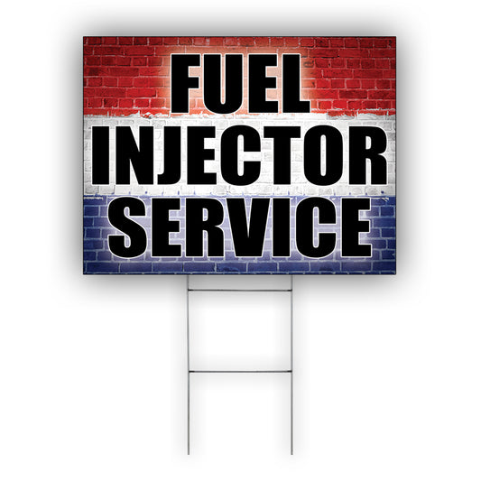 Fuel Injector Service Coroplast Yard Sign