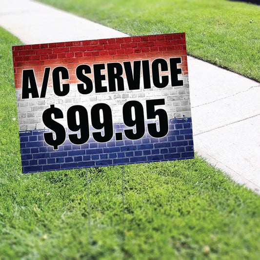 AC Service $99.95 Coroplast Yard Sign