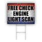 Free Check Engine Light Scan Coroplast Yard Sign