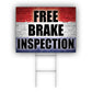 Free Brake Inspection Coroplast Yard Sign