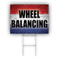 Wheel Balancing Coroplast Yard Sign