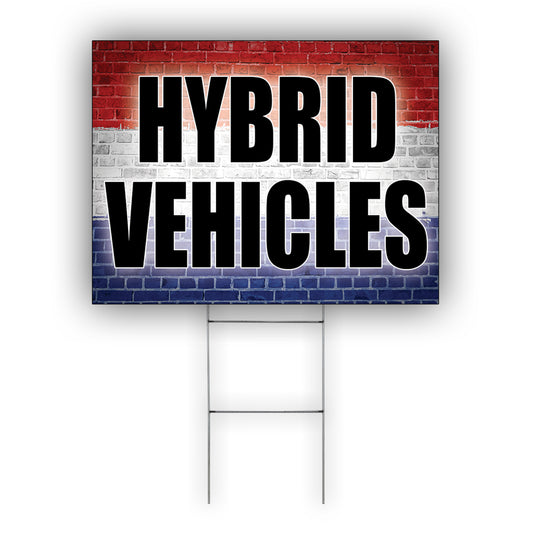Hybrid Vehicle Coroplast Yard Sign