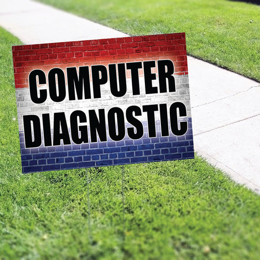 Computer Diagnostic Coroplast Yard Sign