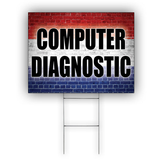 Computer Diagnostic Coroplast Yard Sign