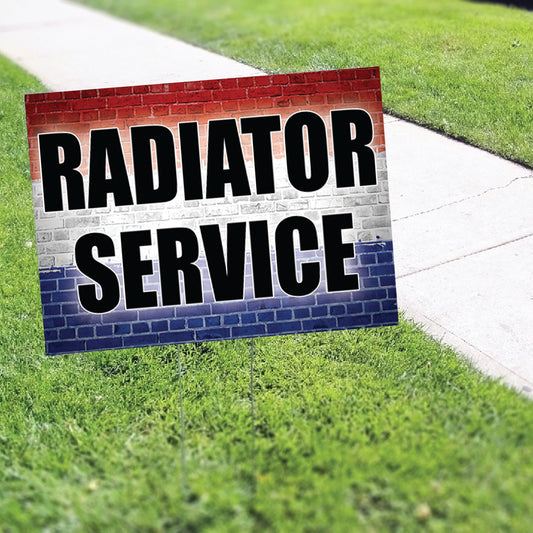 Radioactive Service Coroplast Yard Sign