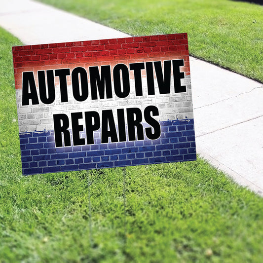 Automotive Repair Coroplast Yard Sign