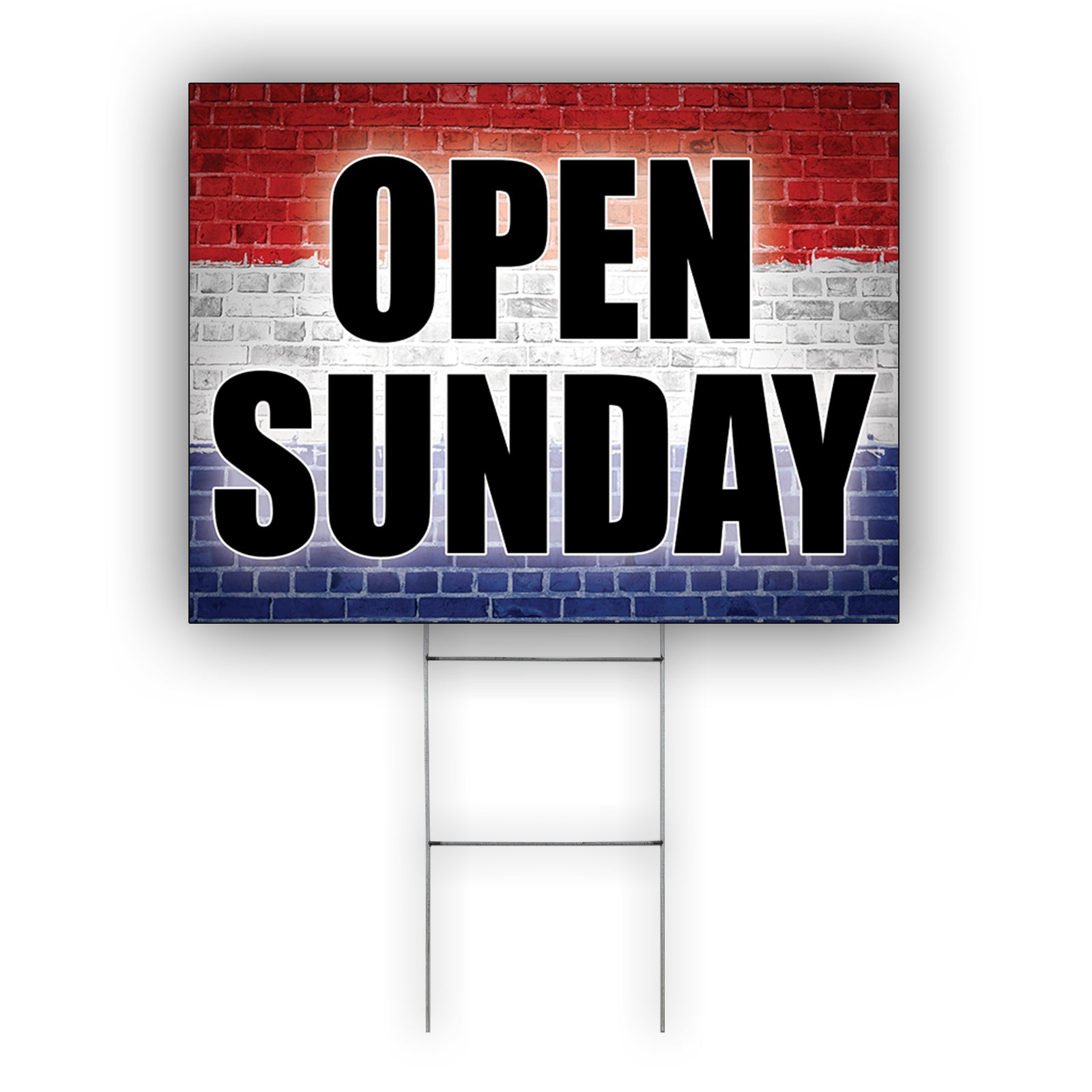 Open Sunday Coroplast Yard Sign