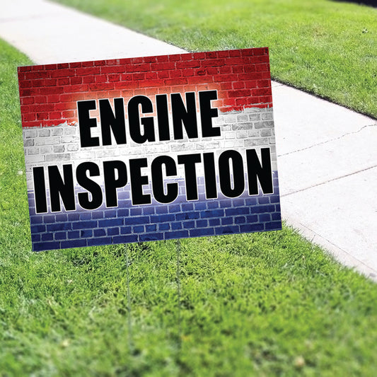 Engine Inspection Coroplast Yard Sign