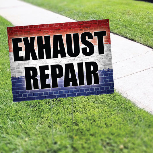 Exhaust Repair Coroplast Yard Sign