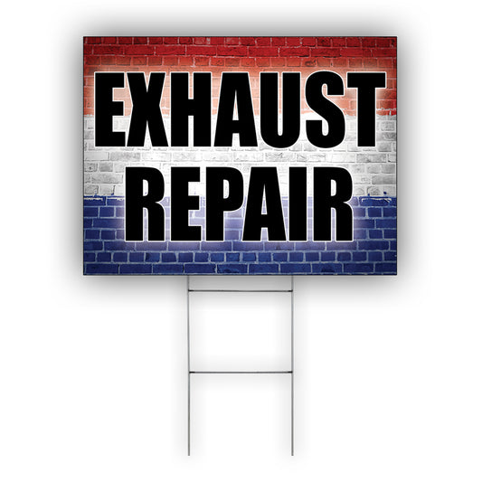 Exhaust Repair Coroplast Yard Sign