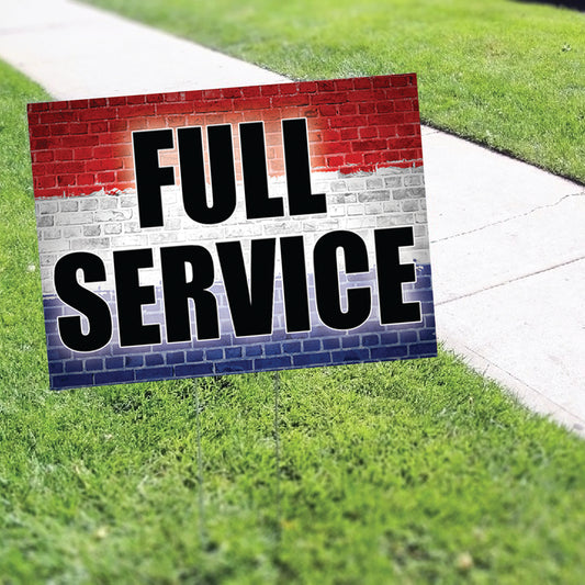 Full Service Coroplast Yard Sign