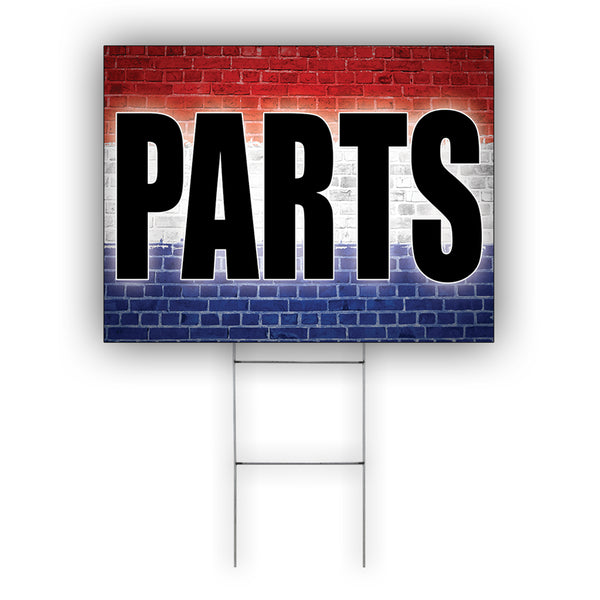 Parts Coroplast Yard Sign - Sign Fever