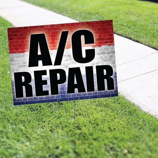 AC Repair Coroplast Yard Sign