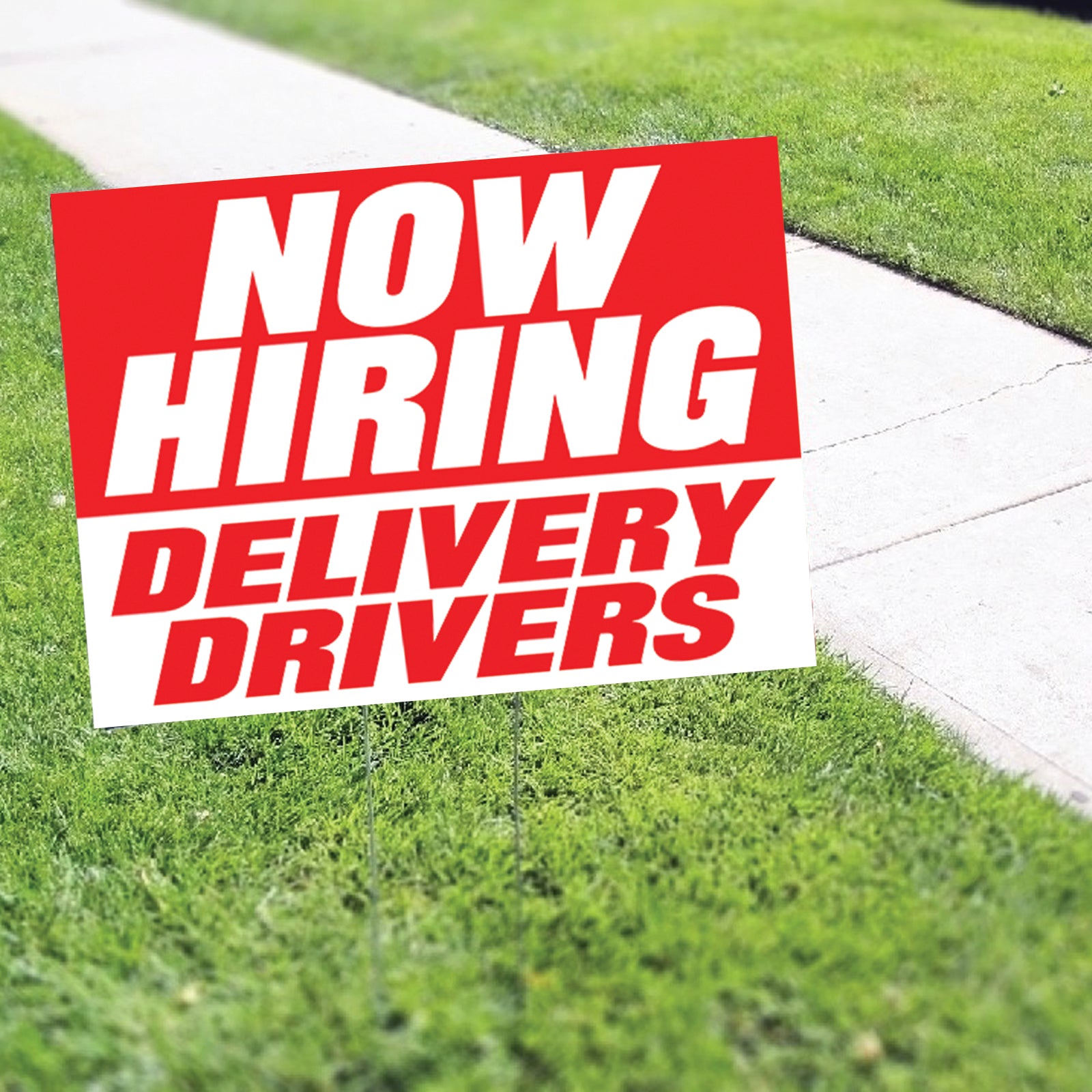 Now Hiring Delivery Driver Coroplast Yard Sign