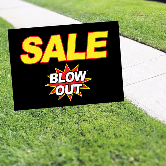 Sale Blow Out Coroplast Yard Sign