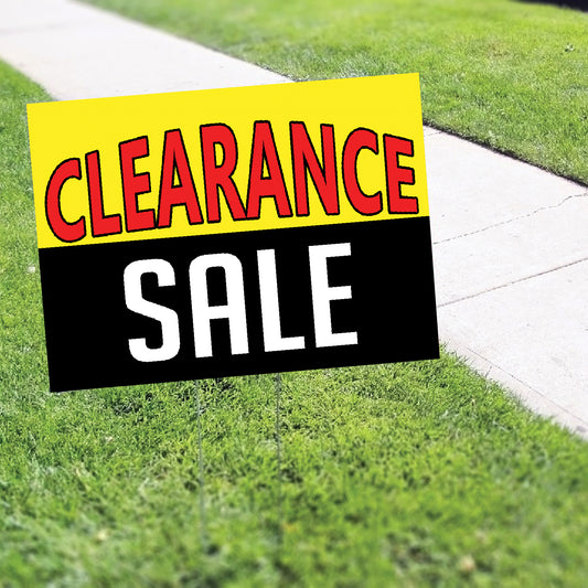 Clearance Sale Coroplast Yard Sign