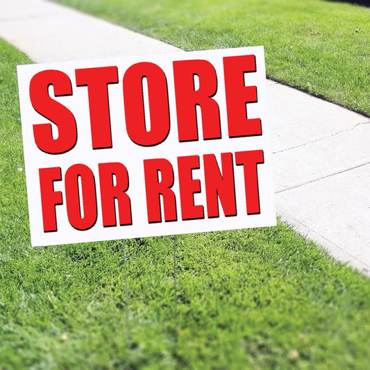 Store For Rent Coroplast Yard Sign