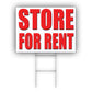 Store For Rent Coroplast Yard Sign