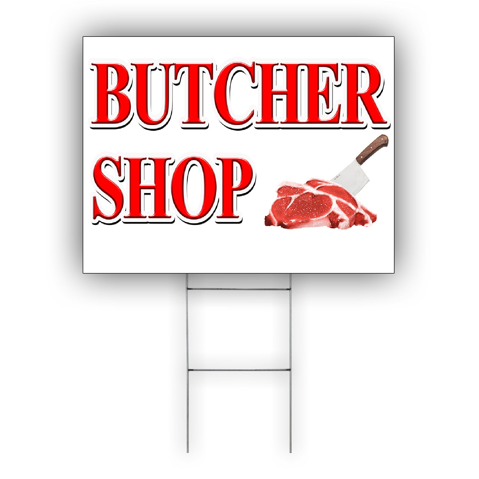 Butcher Shop Coroplast Yard Sign