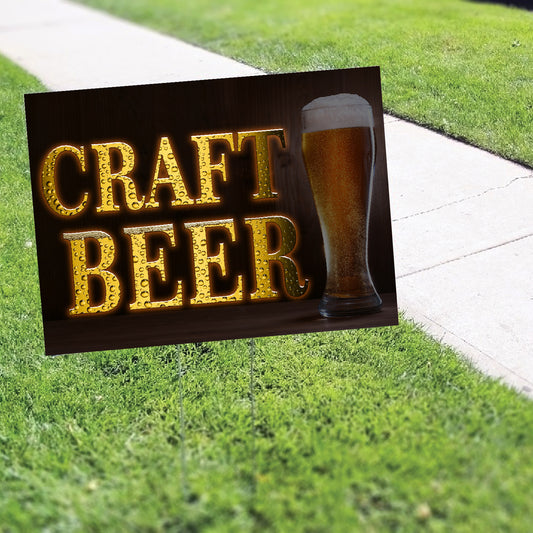 Craft Beer Coroplast Yard Sign