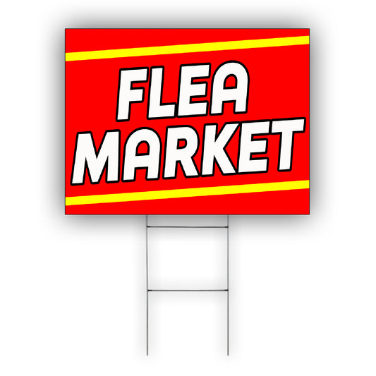 Flea Market Coroplast Yard Sign